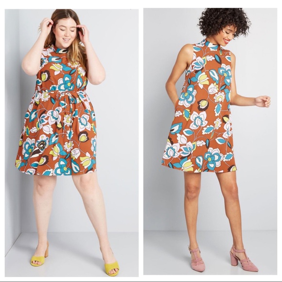 NWT Modcloth In With Excitement 60’s Retro Dress - Picture 1 of 3